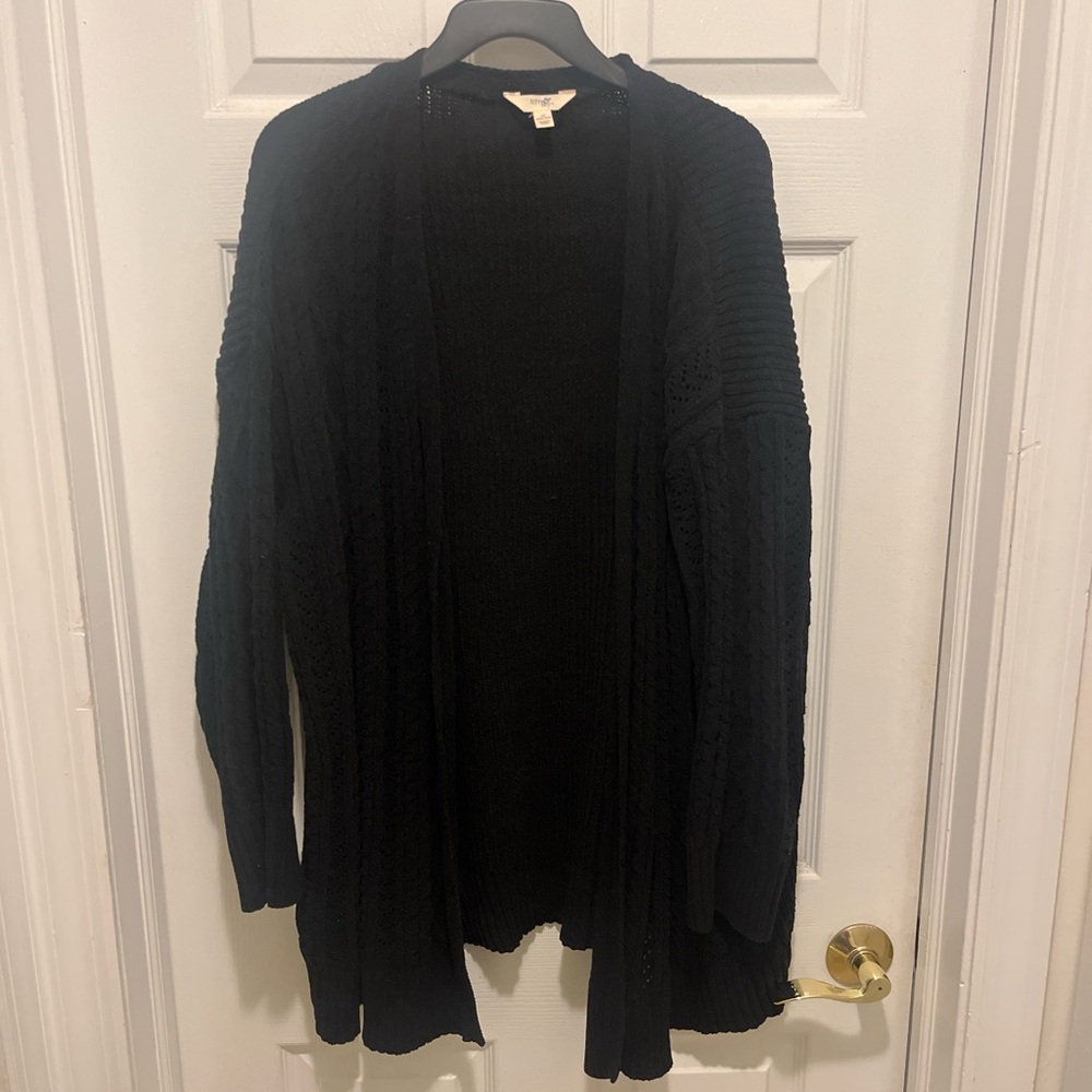 Terra & Sky Black Knit Sweater